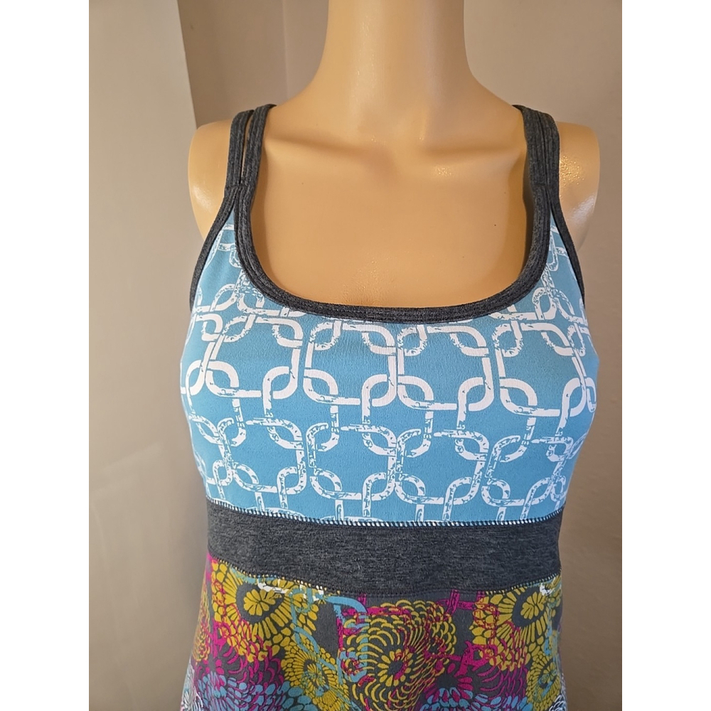 Soybu Women's Multicolored Floral Athletic Cross-Back Dress Size Small - Picture 2 of 6